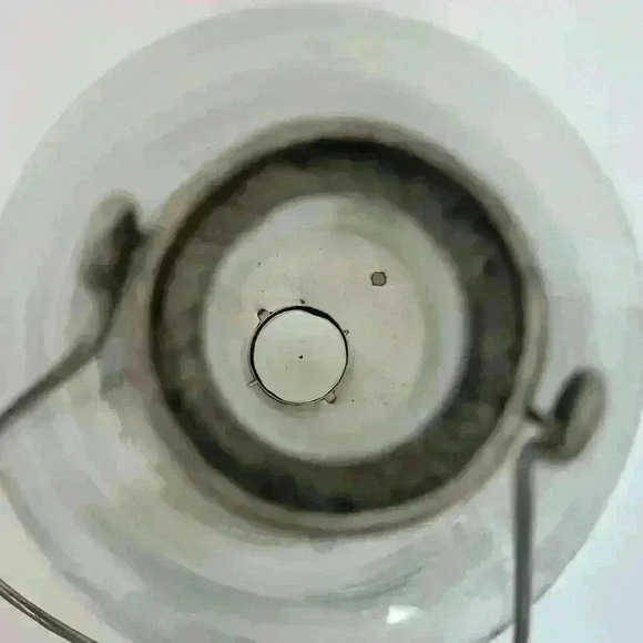 Large 14" Jug  Etched Crystal Tea Votive Candle Holder Silver Metal Handle - Picture 13 of 15